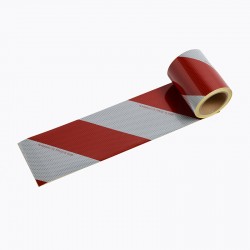 BACS4 - Striped Ribbons 2 Rolls Class B White/Red
